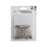 Safety Pin(54MM/20PCS) in packaging featuring multiple silver safety pins for crafting and accessories.